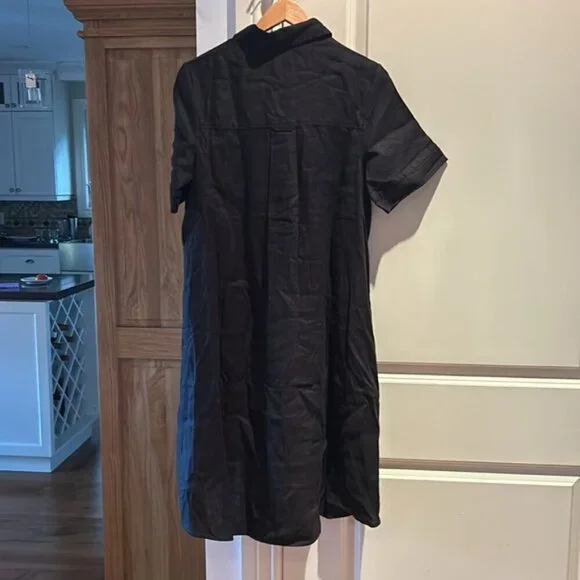 NWT EVERLANE The Daytripper Dress in Linen XS BLACK - Picture 11 of 16